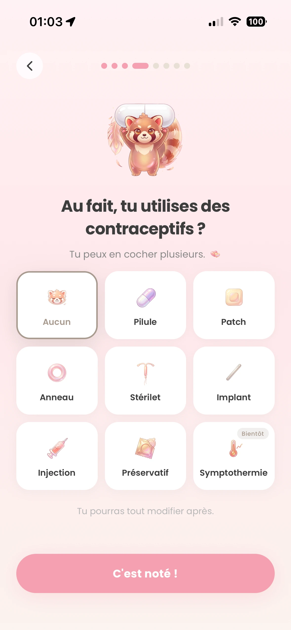 Pilule, patch, stérilet… tout est prévu.